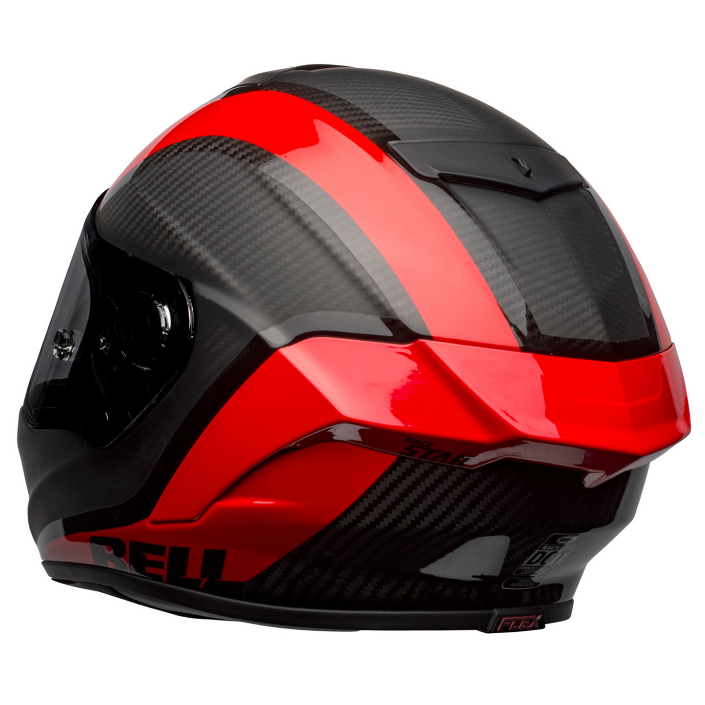 Bell Race Star Flex DLX - Tantrum Matt/Gloss Black/Red - Protint Visor
