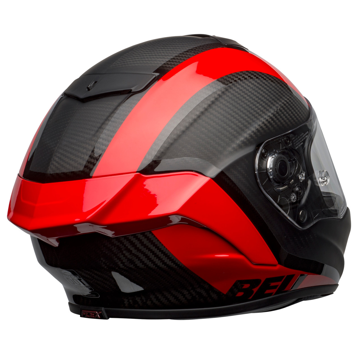Bell Race Star Flex DLX - Tantrum Matt/Gloss Black/Red - Protint Visor