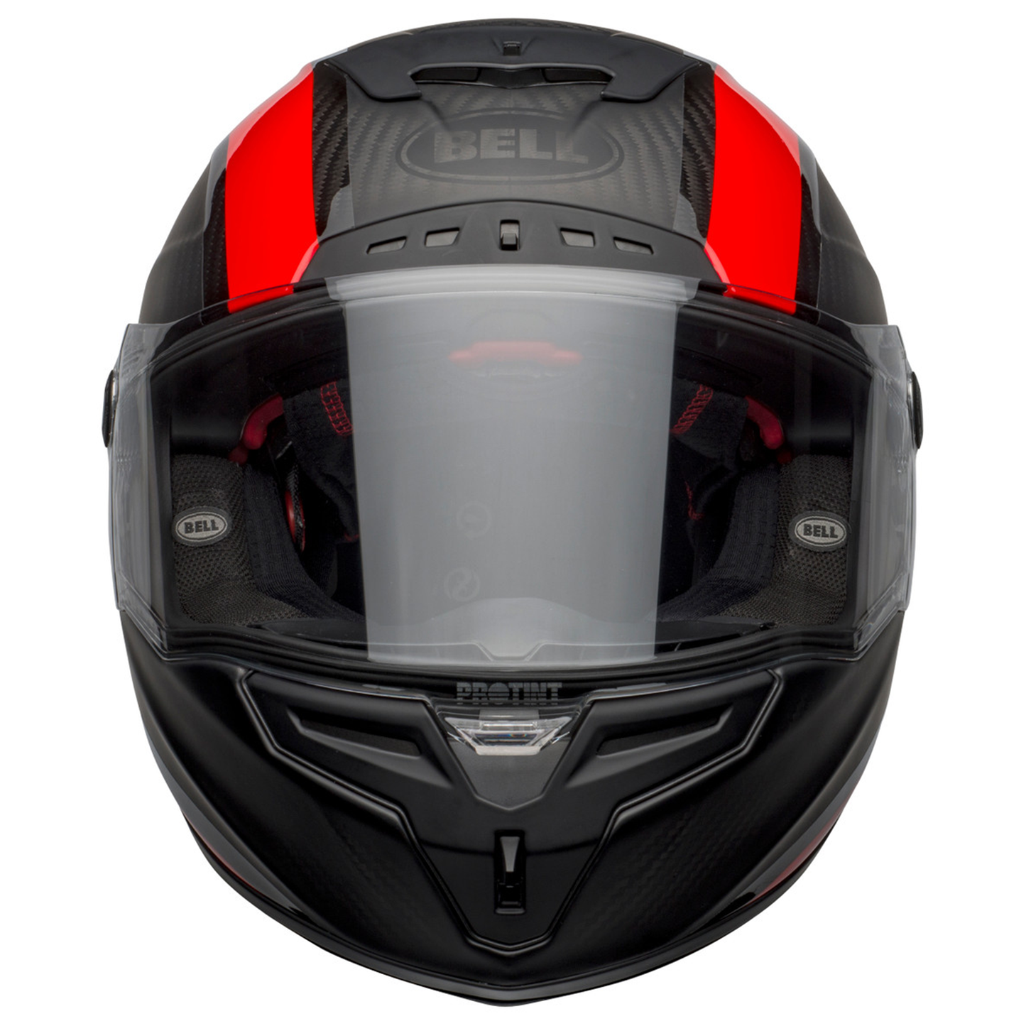 Bell Race Star Flex DLX - Tantrum Matt/Gloss Black/Red - Protint Visor