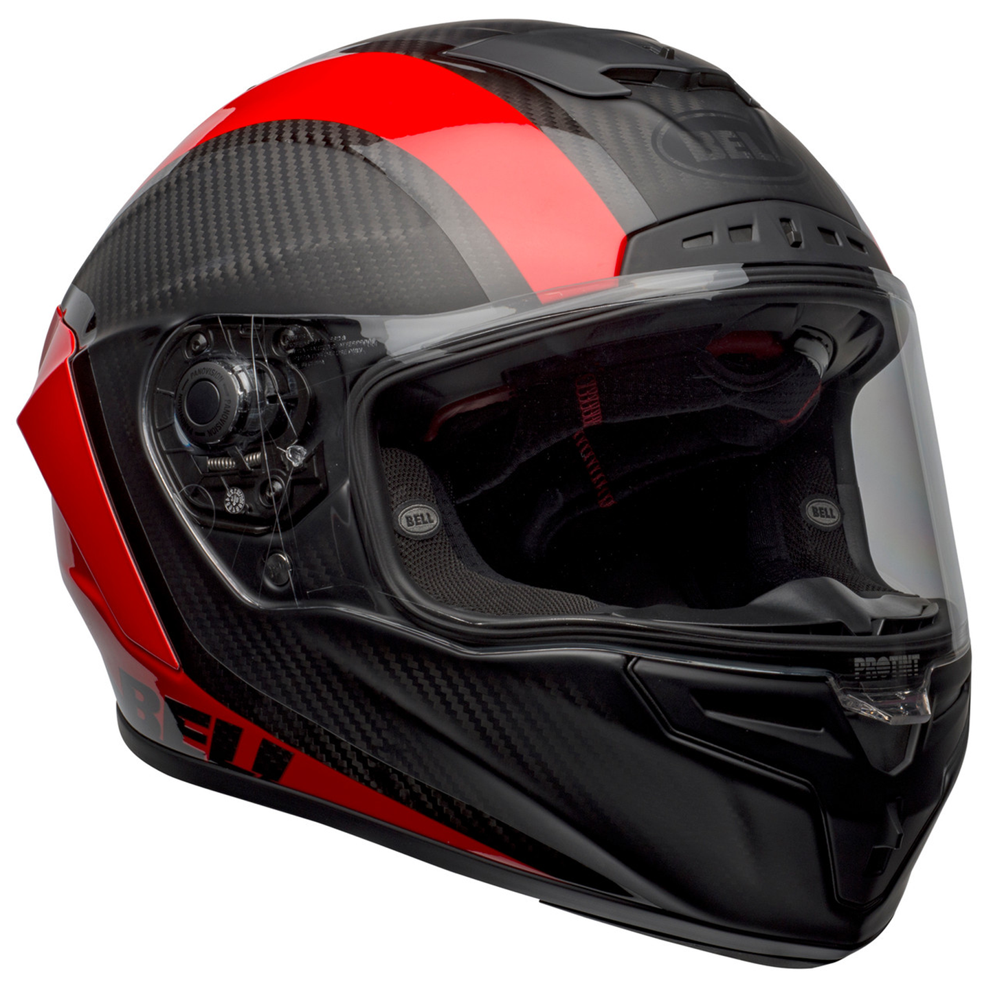Bell Race Star Flex DLX - Tantrum Matt/Gloss Black/Red - Protint Visor