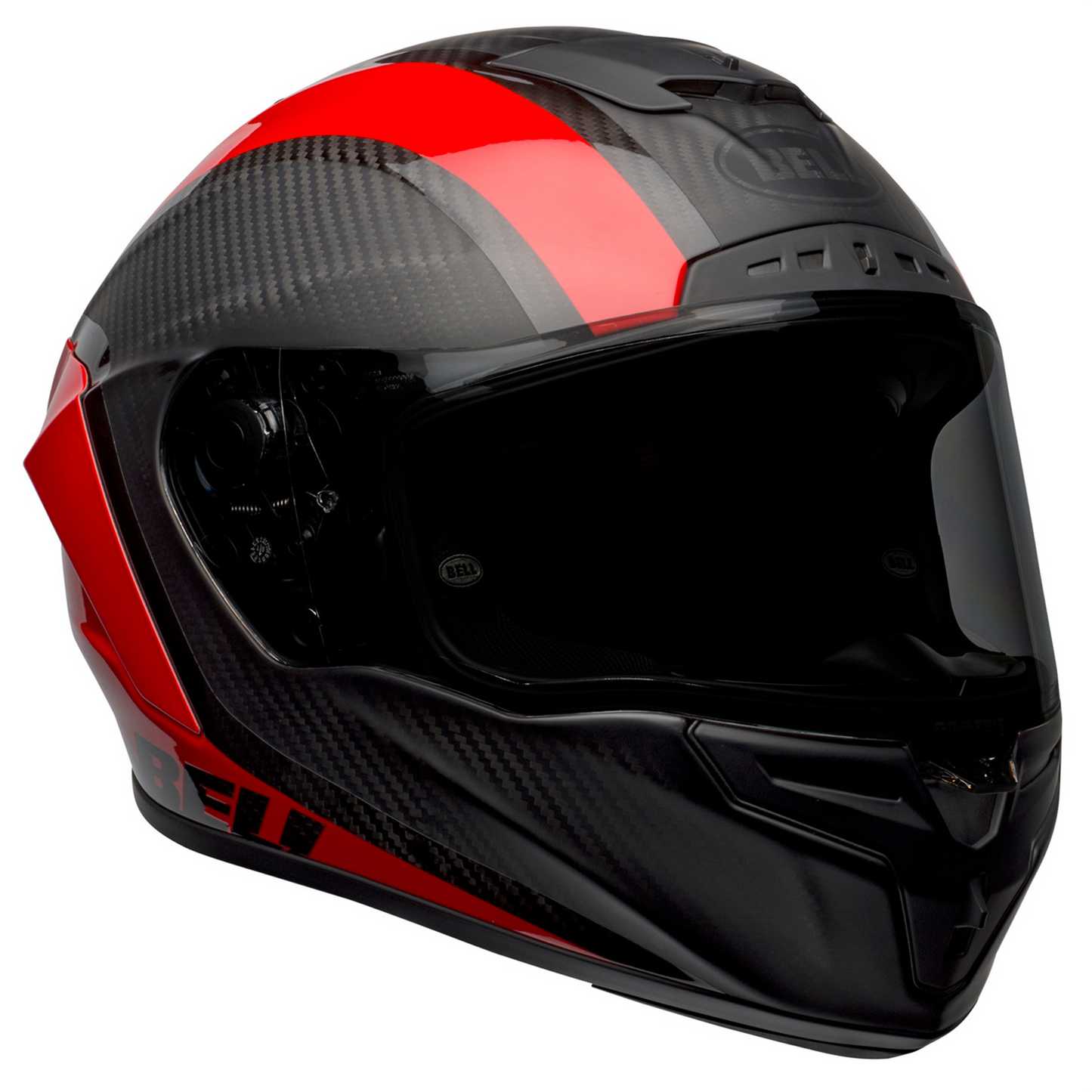 Bell Race Star Flex DLX - Tantrum Matt/Gloss Black/Red - Protint Visor