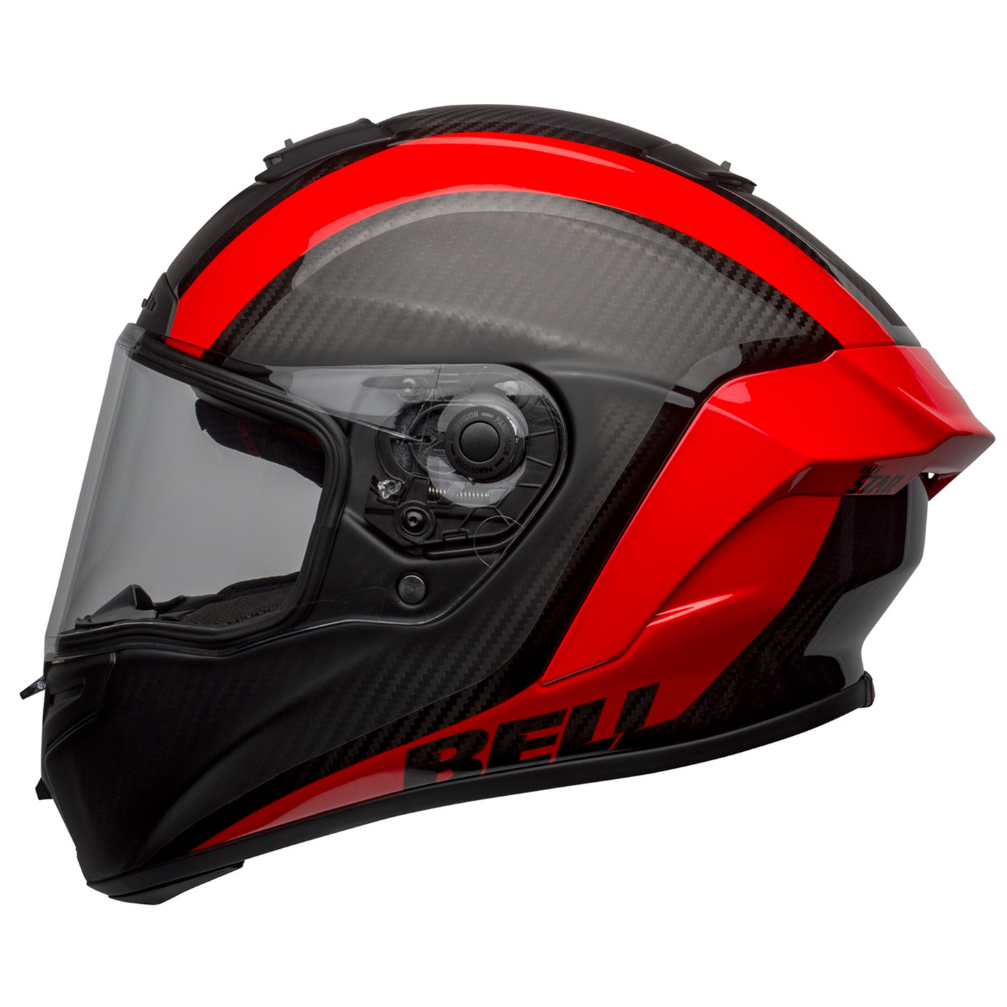 Bell Race Star Flex DLX - Tantrum Matt/Gloss Black/Red - Protint Visor
