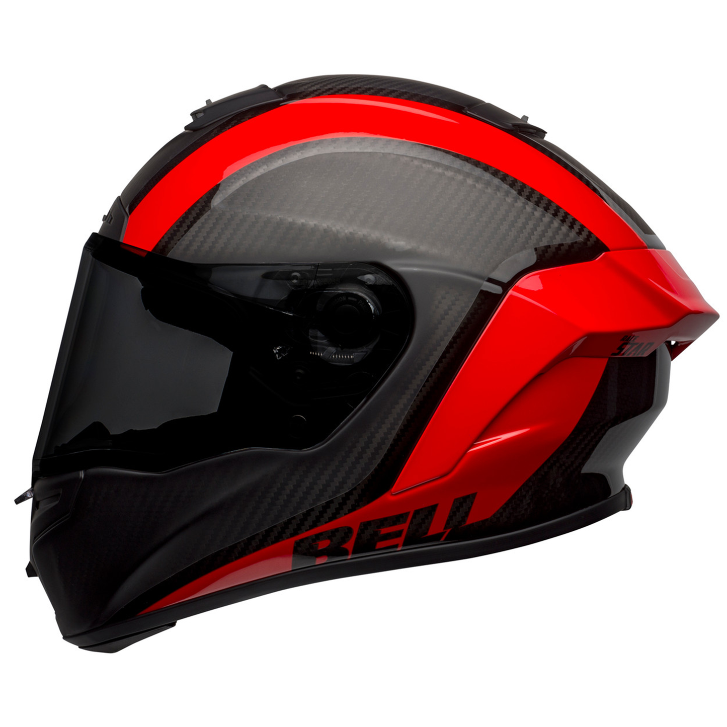 Bell Race Star Flex DLX - Tantrum Matt/Gloss Black/Red - Protint Visor