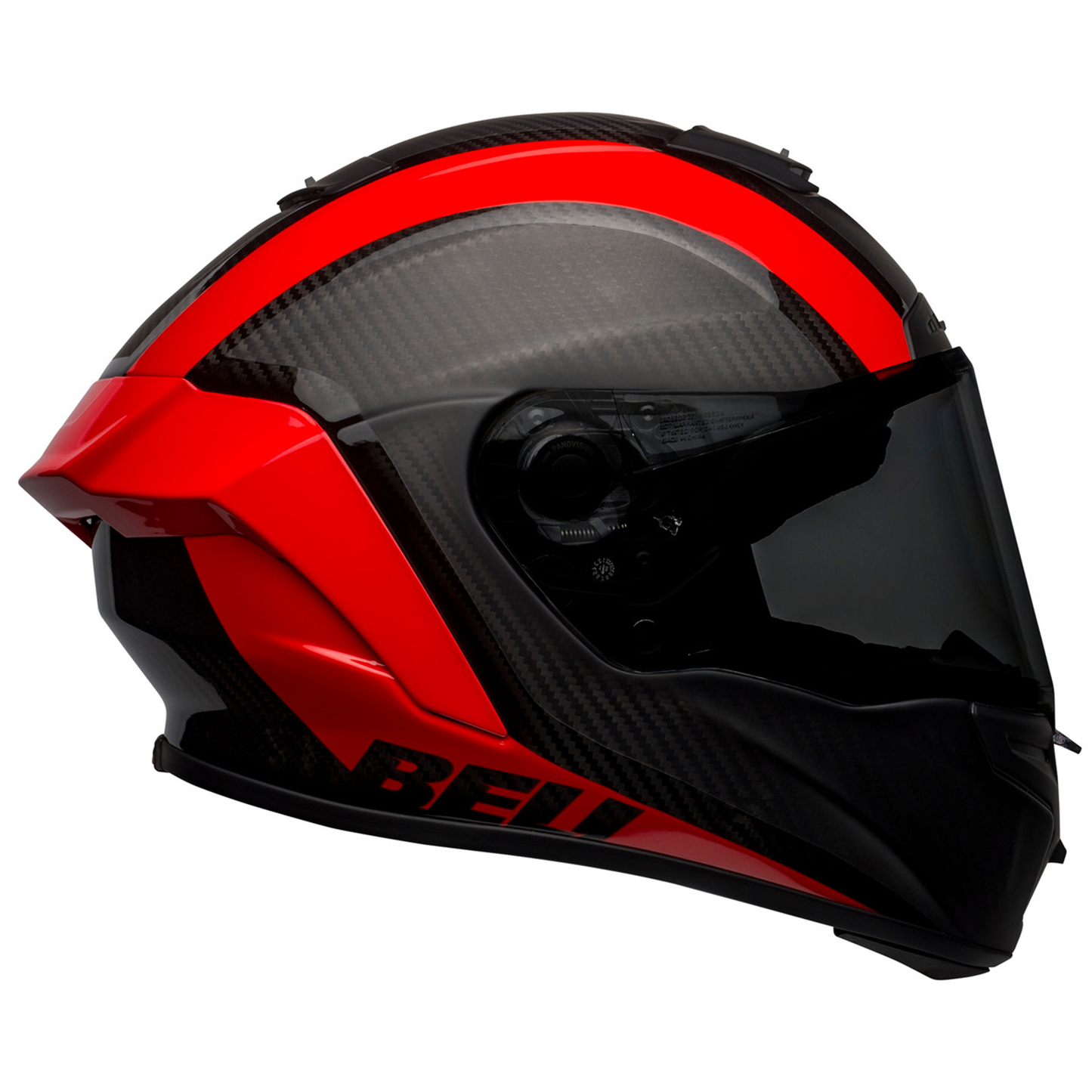 Bell Race Star Flex DLX - Tantrum Matt/Gloss Black/Red - Protint Visor