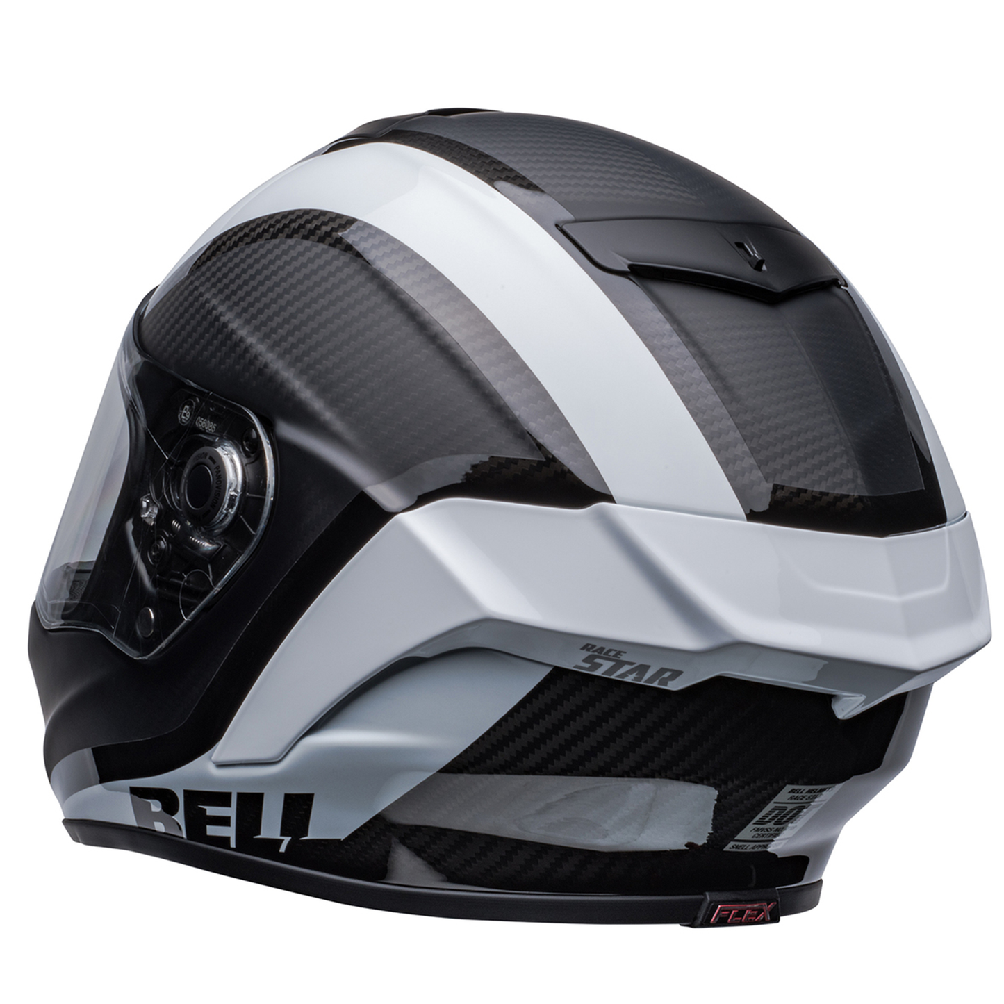 Bell Race Star Flex DLX - Tantrum 2 Matt/Gloss Black/White - Includes Protint Visor