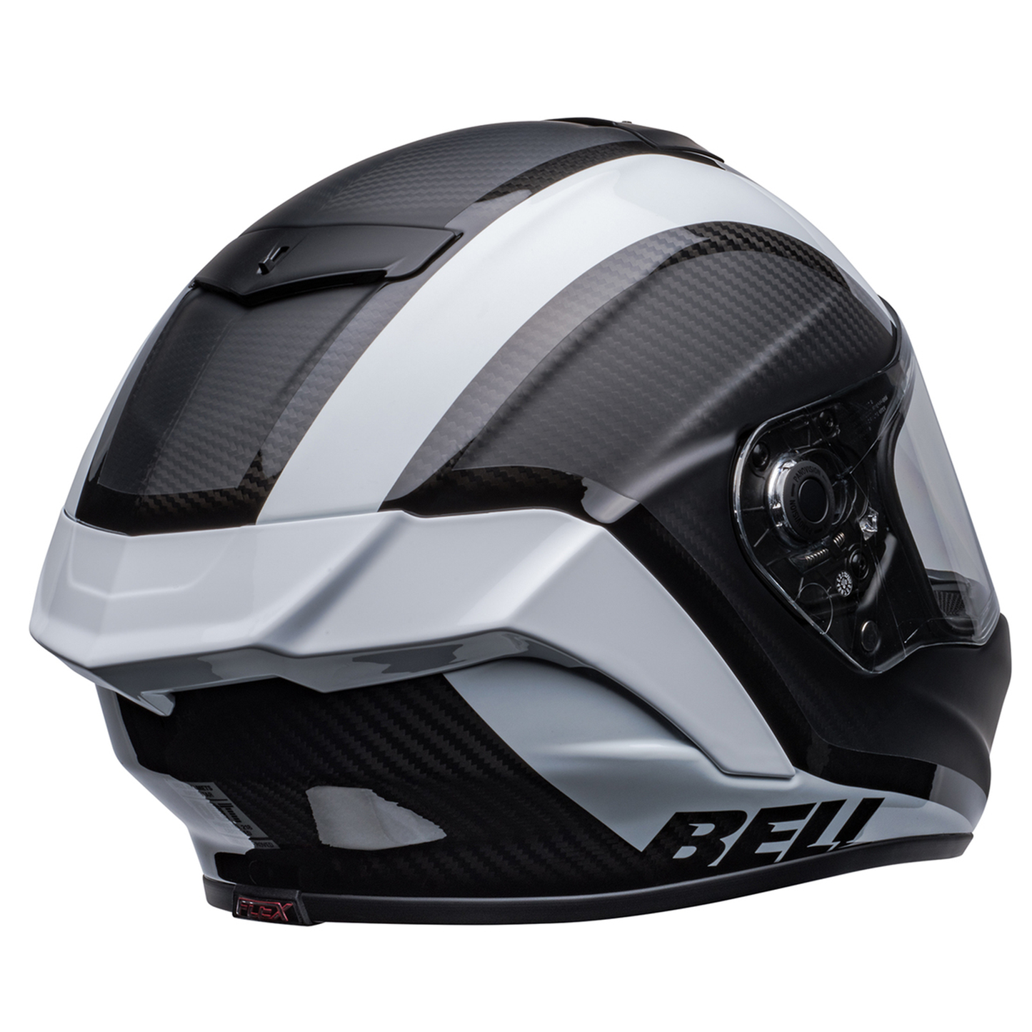 Bell Race Star Flex DLX - Tantrum 2 Matt/Gloss Black/White - Includes Protint Visor