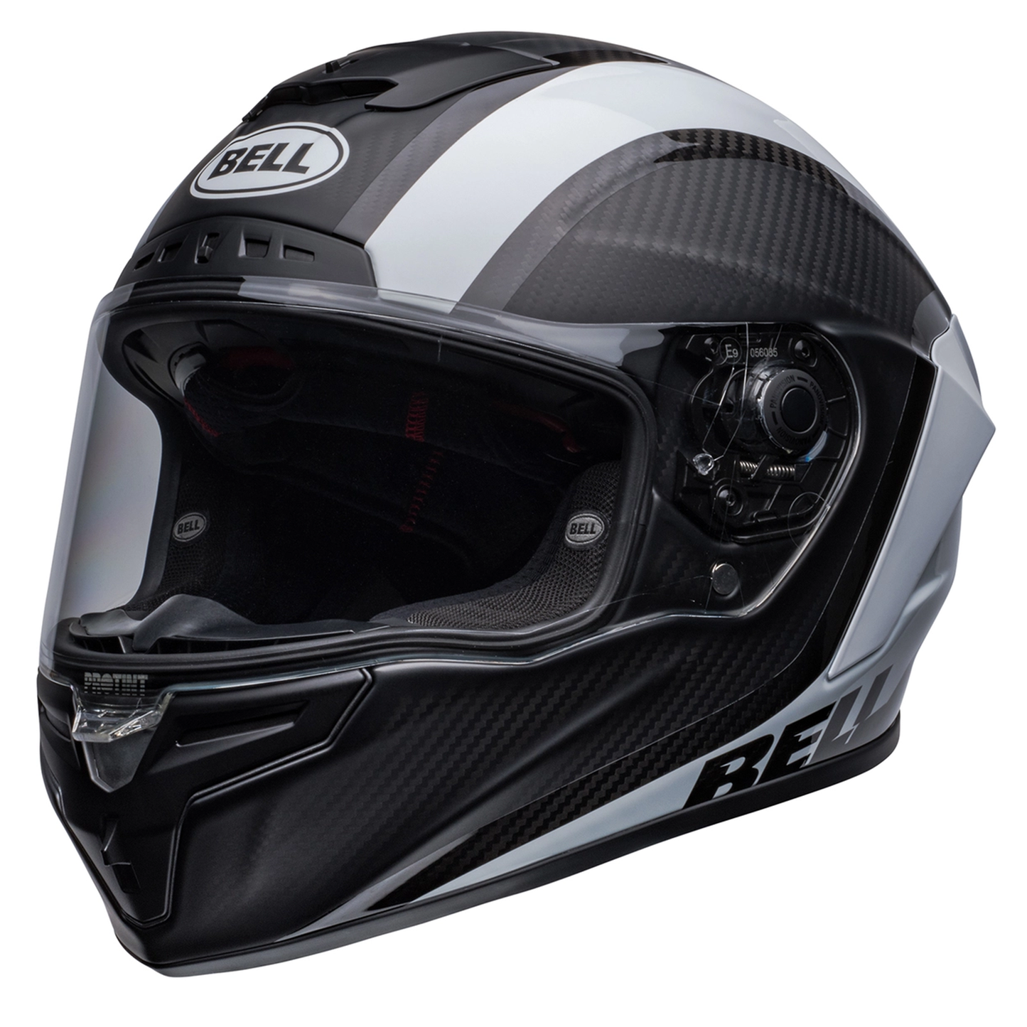 Bell Race Star Flex DLX - Tantrum 2 Matt/Gloss Black/White - Includes Protint Visor