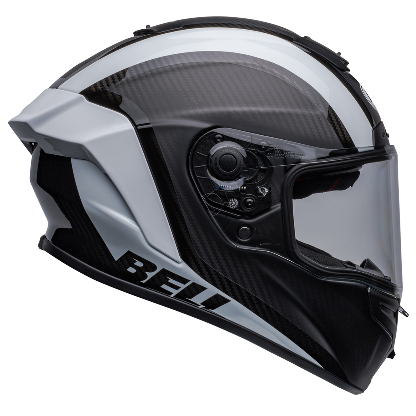 Bell Race Star Flex DLX - Tantrum 2 Matt/Gloss Black/White - Includes Protint Visor