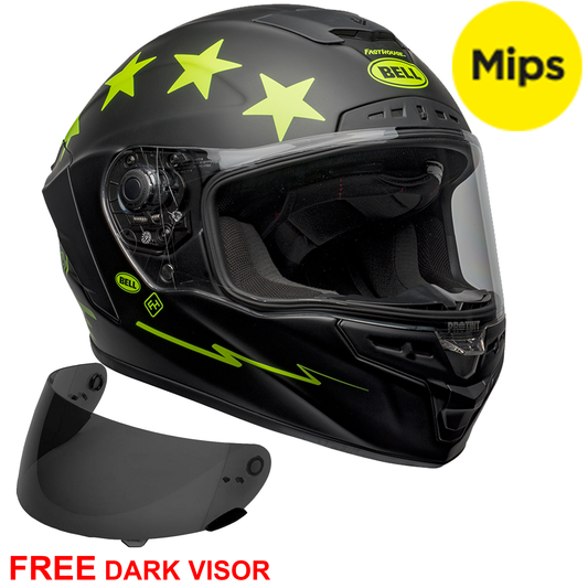 Bell Star DLX MIPS - Fasthouse Matt Black/Hi Viz - Includes Dark Visor