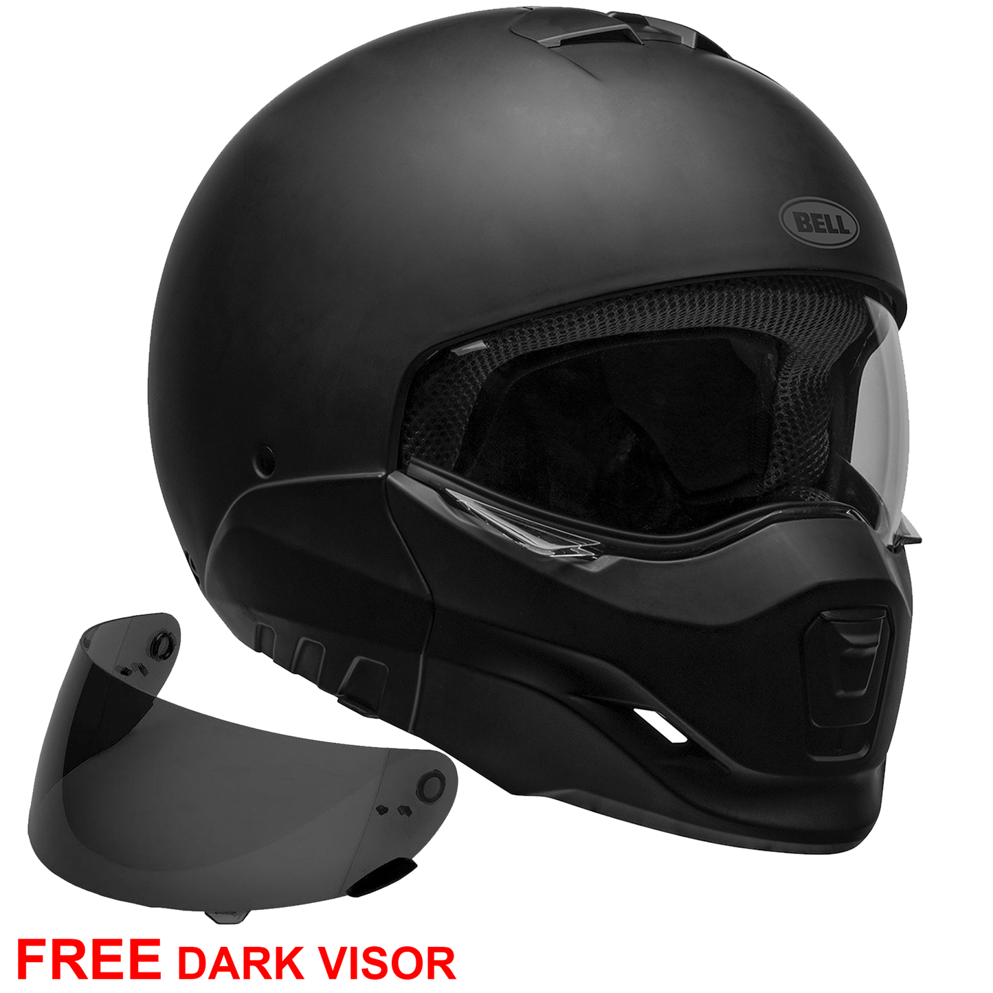 Bell Broozer - Matt Black - Includes Dark Visor