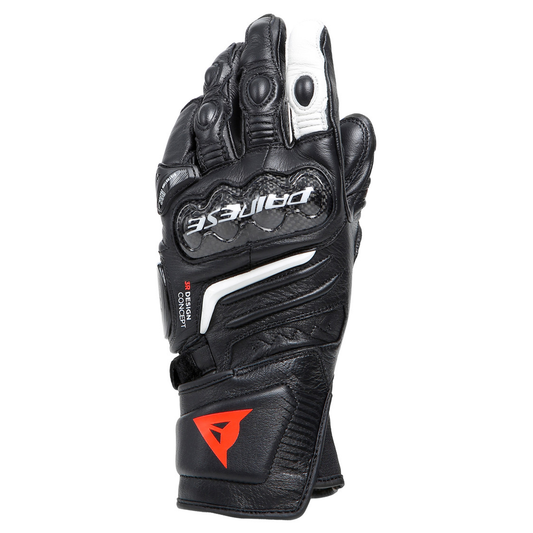 Dainese Carbon 4 Long Leather Ladies Gloves - Black/Black/White (948)