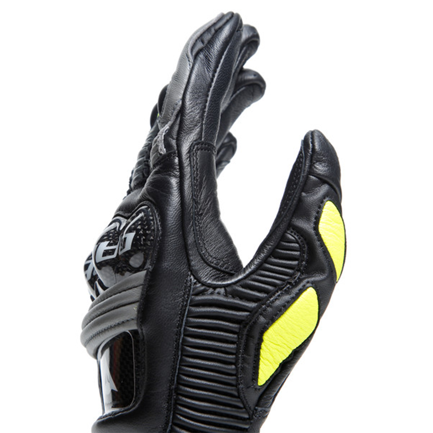 Dainese Druid 4 Leather - Black/Charcoal Grey/Flo Yellow