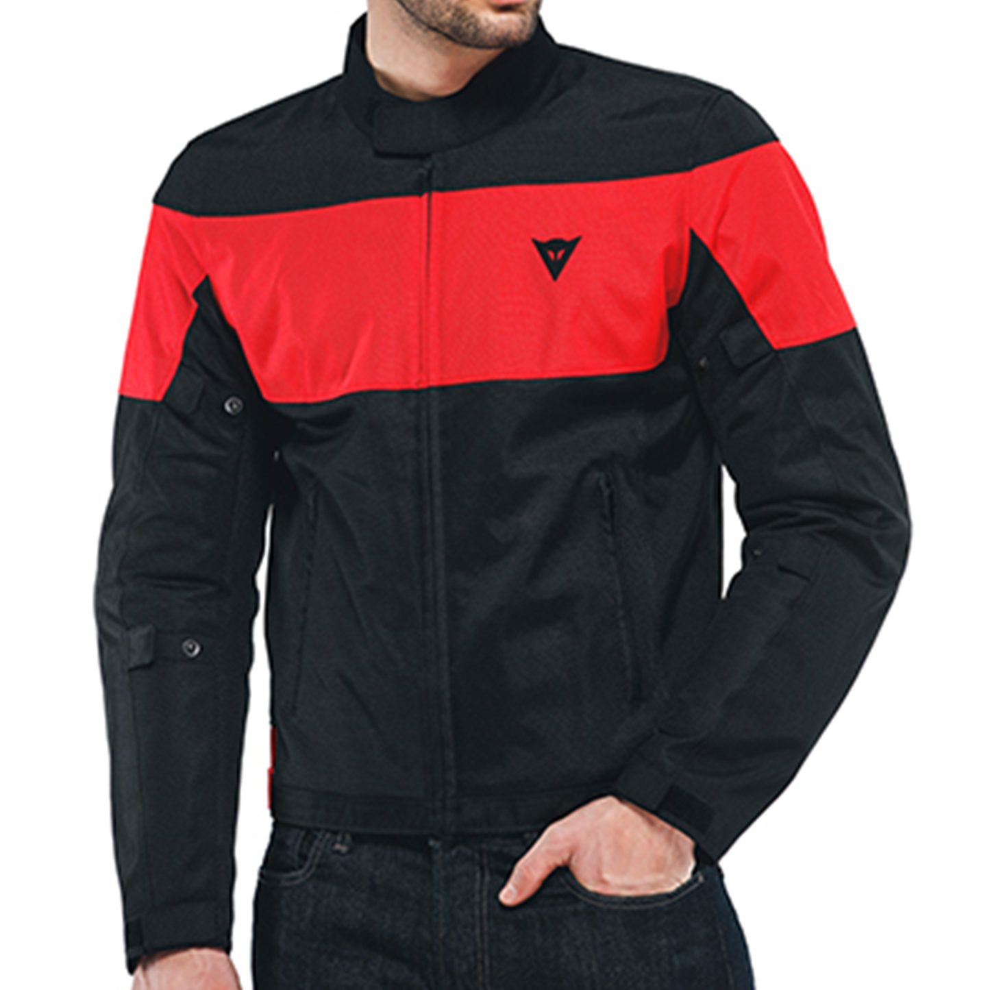 Dainese Elettrica Air Tex Jacket - Black/Lava Red