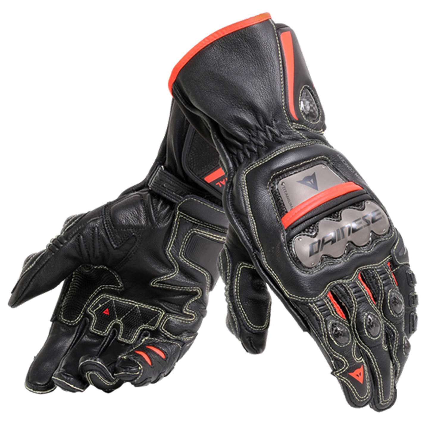 Dainese Full Metal 6 Gloves - Black/Flo Red (P75)