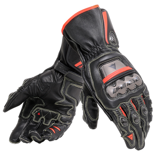 Dainese Full Metal 6 Gloves - Black/Flo Red (P75)