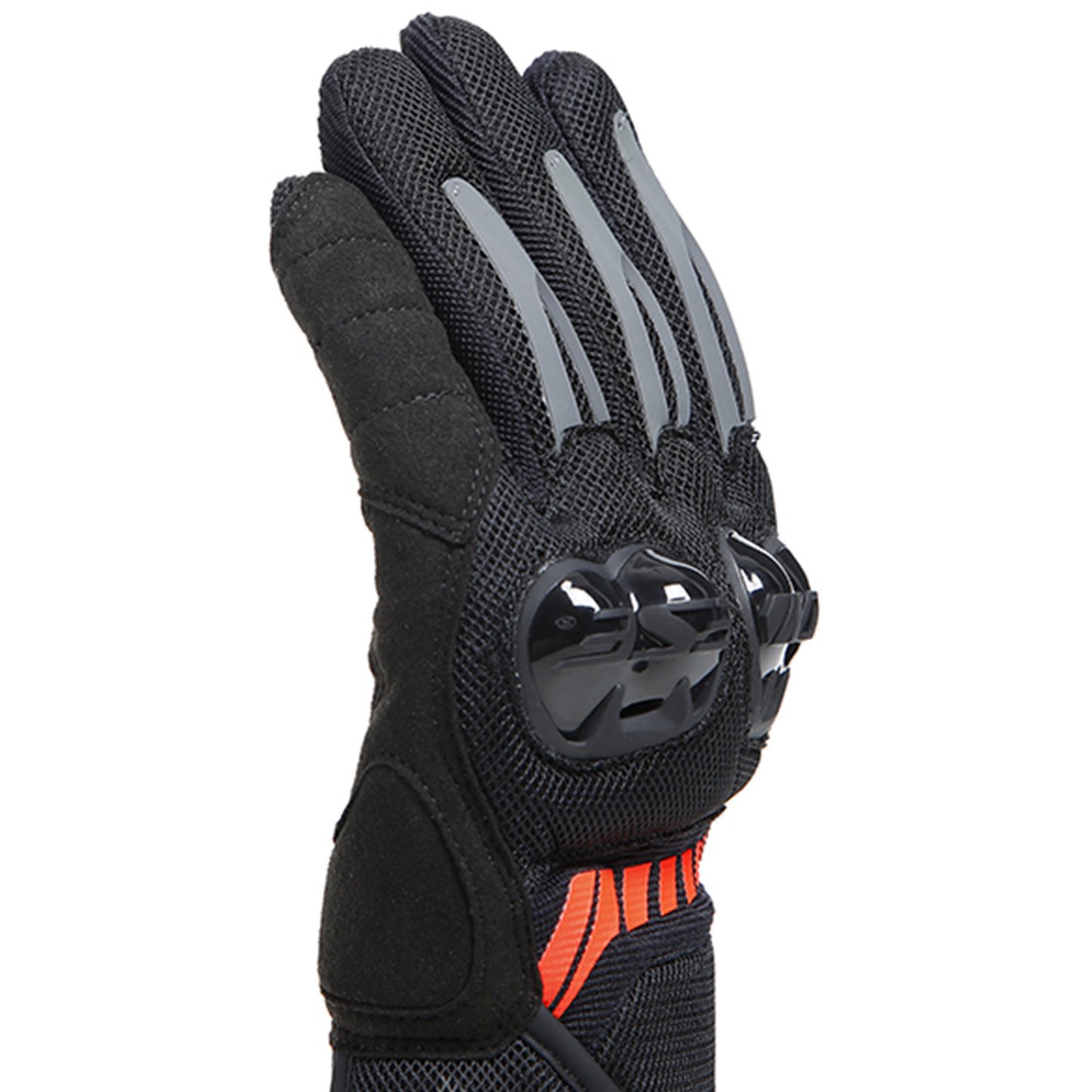 Dainese Mig 3 Air Tex Gloves - Black/Flo Red
