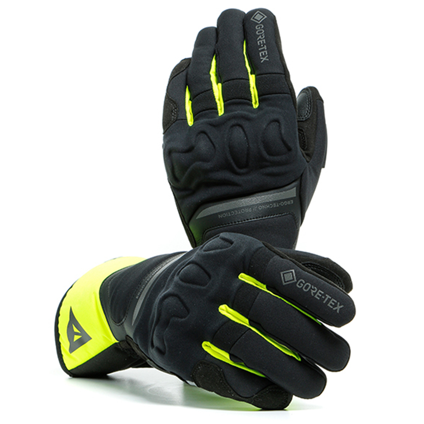 Dainese Dainese Nembo Goretex Gloves with Goregrip - Black/Flo Yellow - Front View