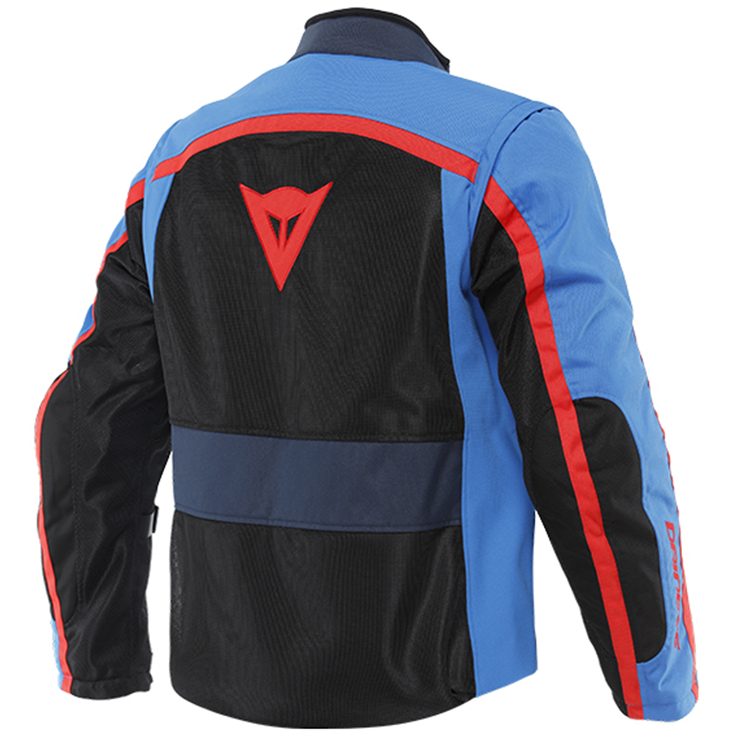 Dainese Dainese Outlaw Tex Jacket - Black/Light Blue/Black Iris/Lava Red - Side View