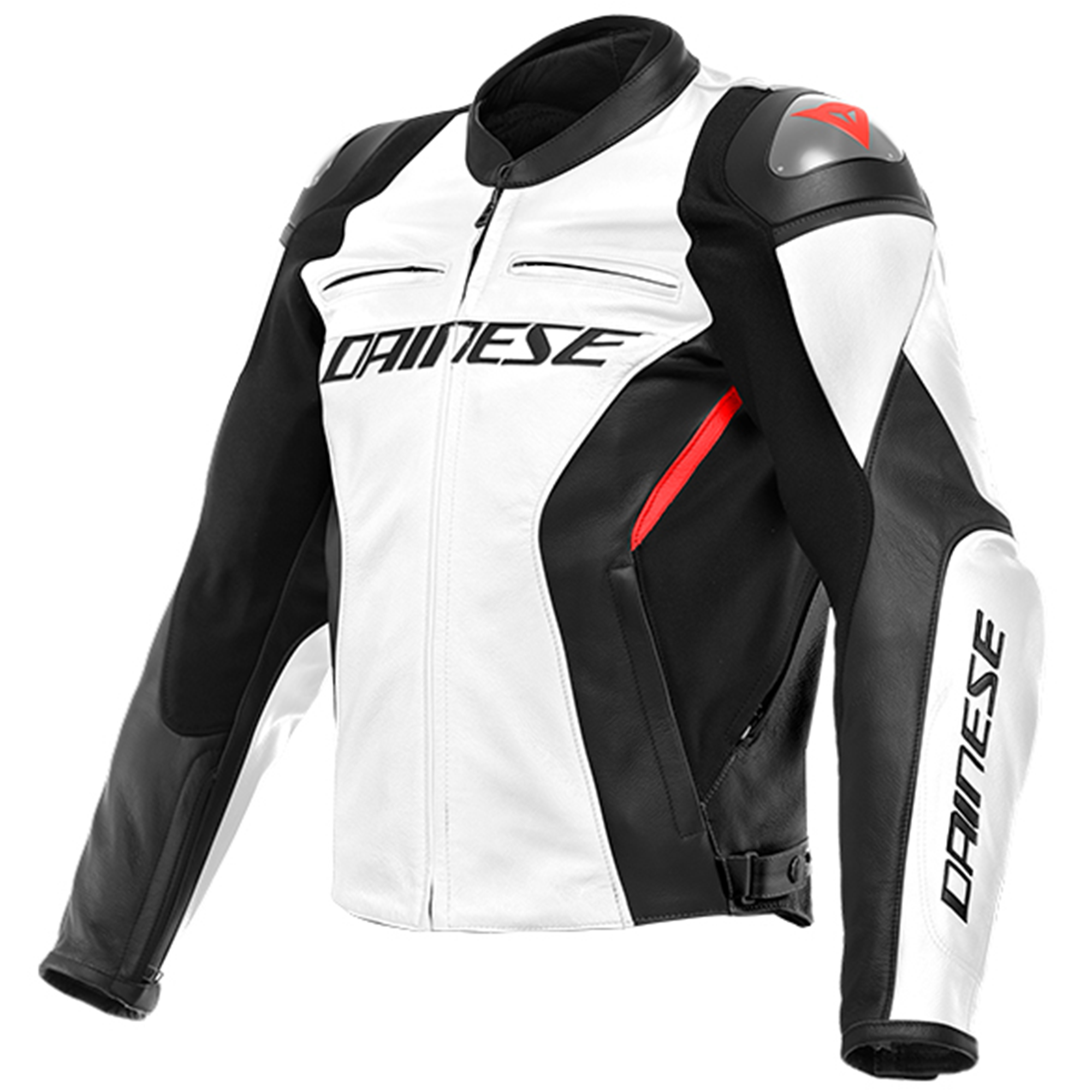 Dainese Racing 4 Leather Jacket - White/Black (601) – Gear Change