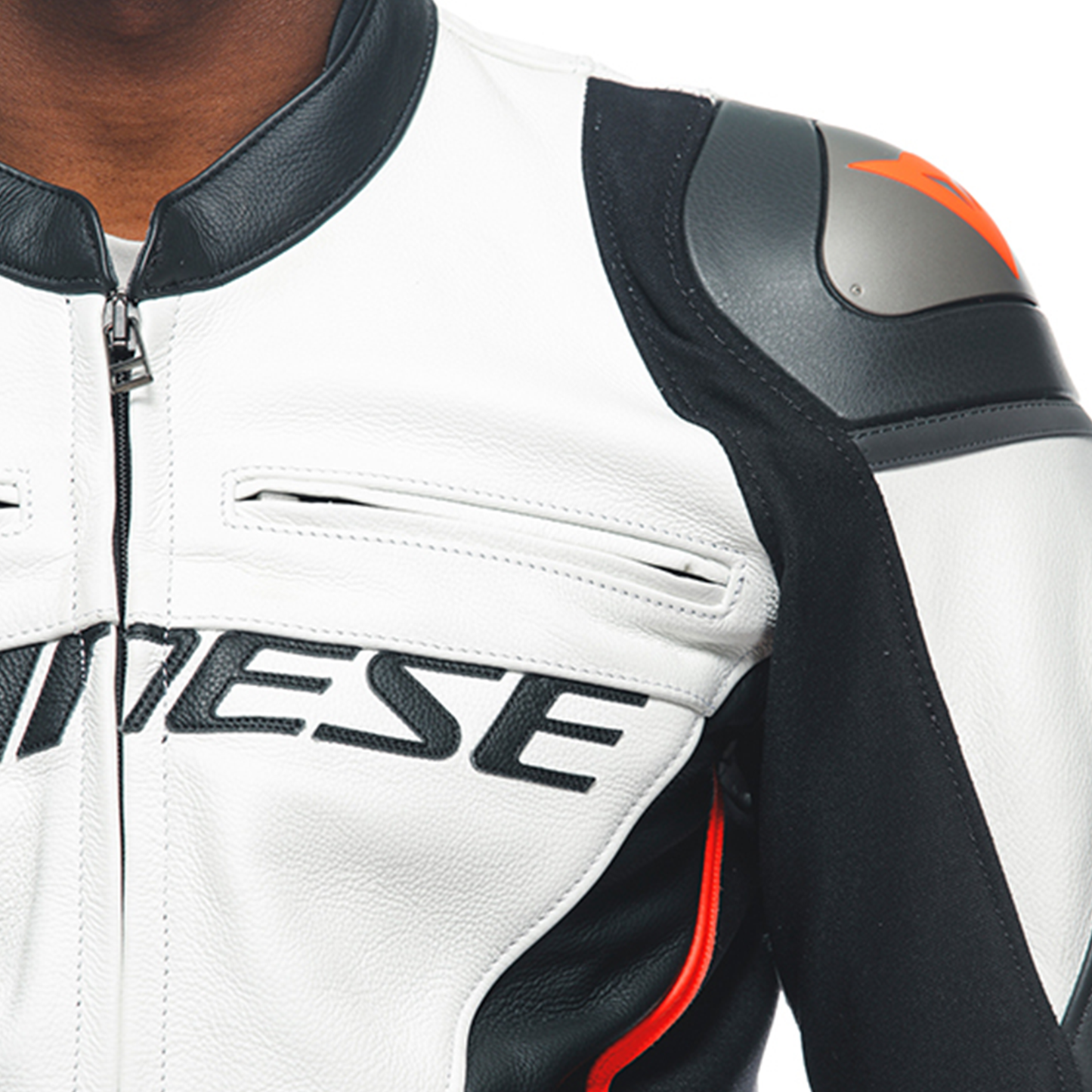Dainese Dainese Racing 4 Leather Jacket - White/Black (601) - View 10
