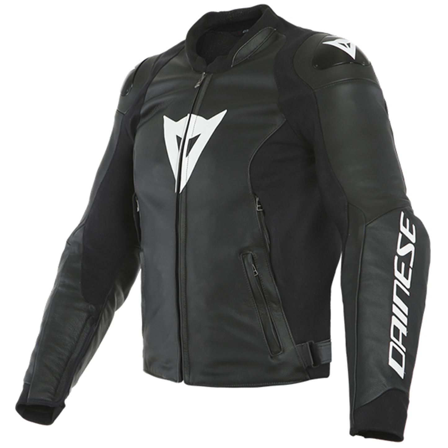 Dainese Dainese Sport Pro Leather Jacket - Black/White - Front View