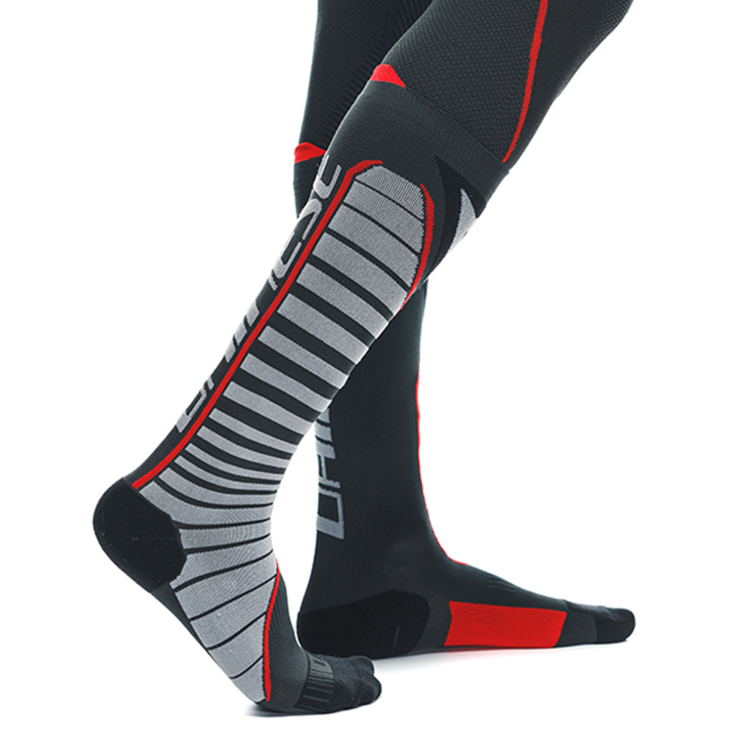 Dainese Thermo Long Socks - Black/Red (606)
