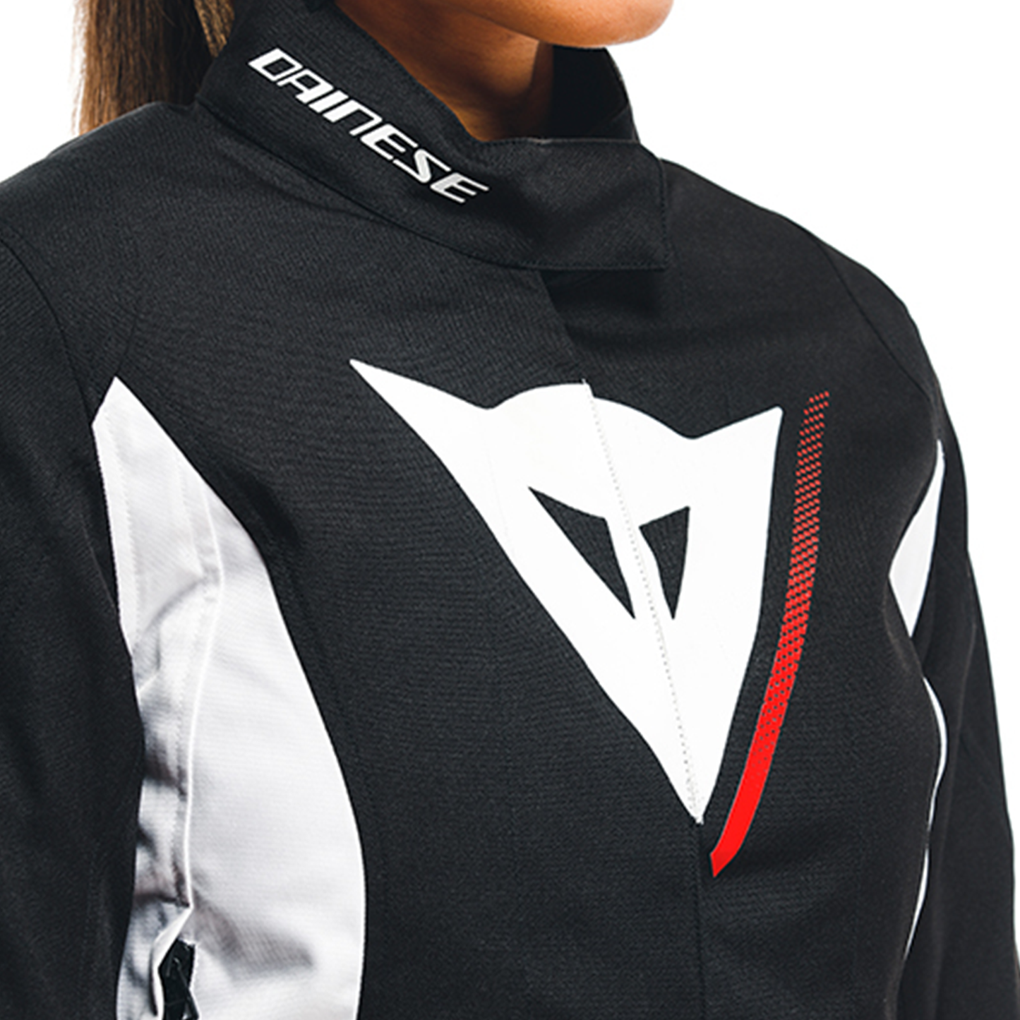 Dainese Veloce Lady D-Dry Jacket - Black/White/Lava Red (A66)