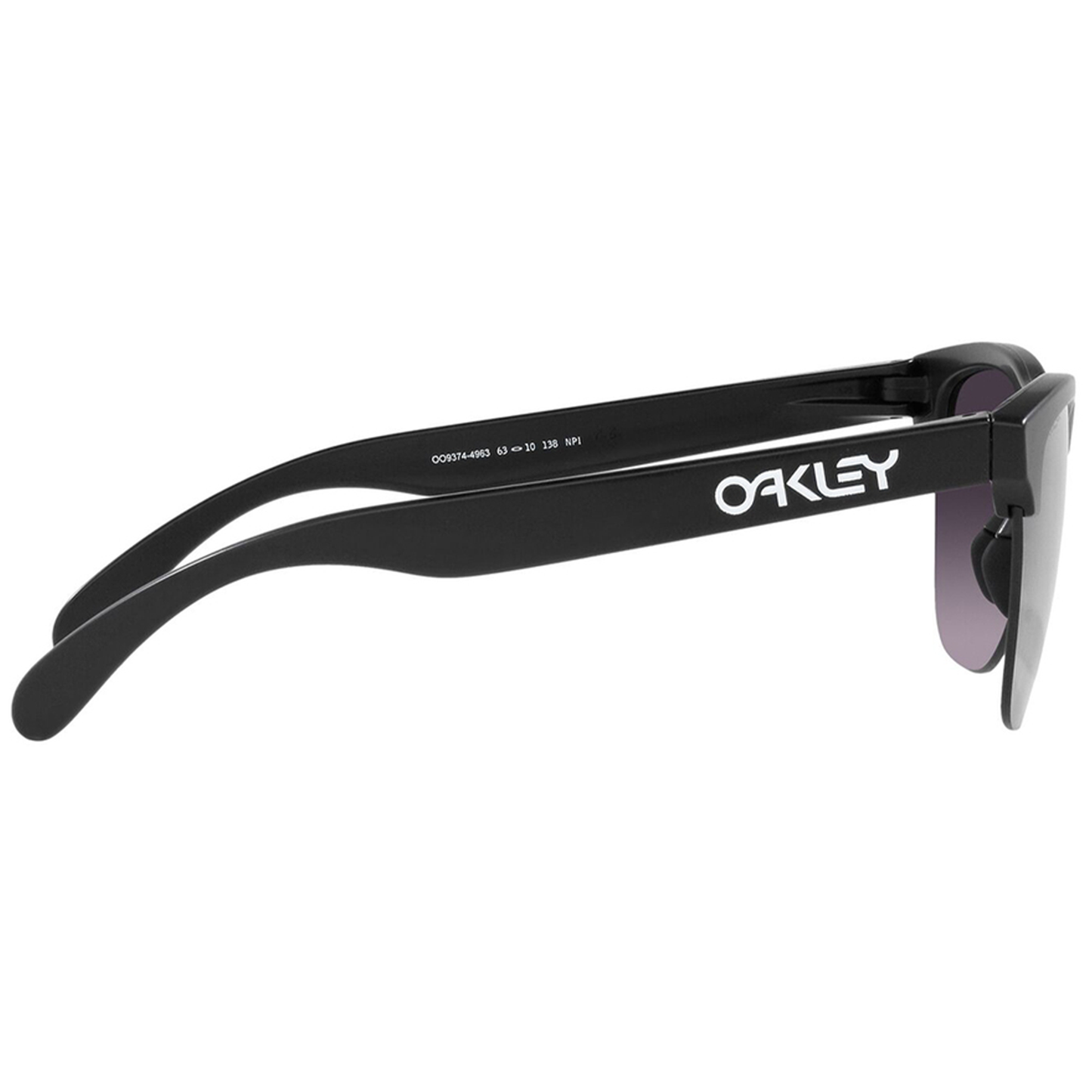 Oakley Frogskins Lite Sunglasses (Matte Black) Prizm Grey Gradient Lens