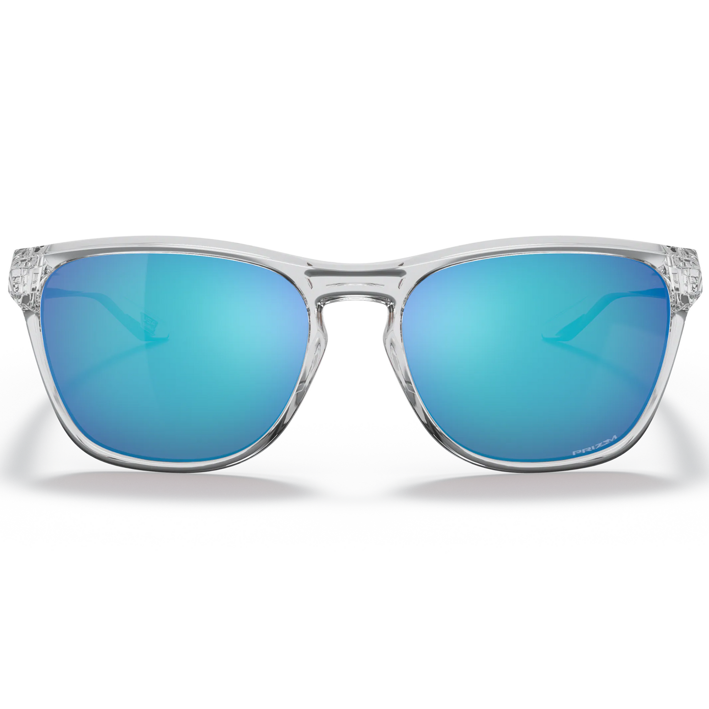 Oakley Manorburn Sunglasses (Polished Clear) Prizm Sapphire Lens