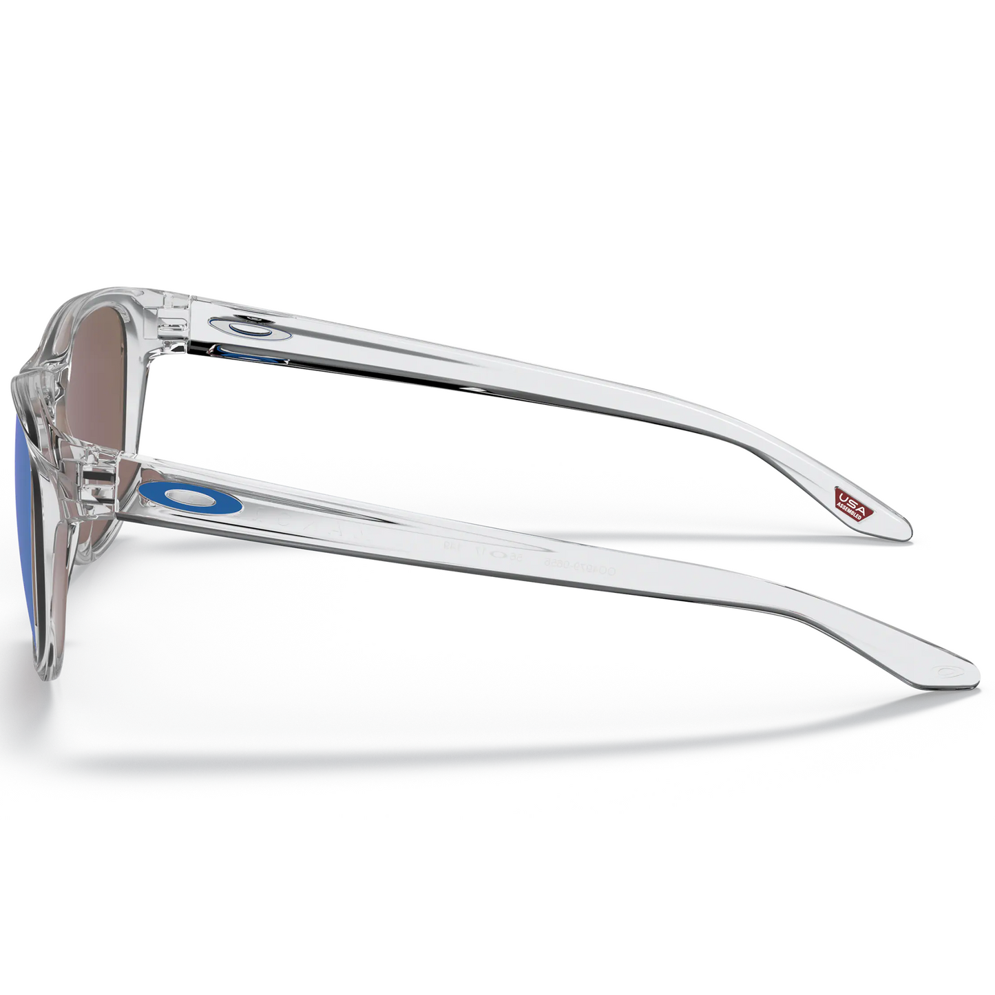 Oakley Manorburn Sunglasses (Polished Clear) Prizm Sapphire Lens