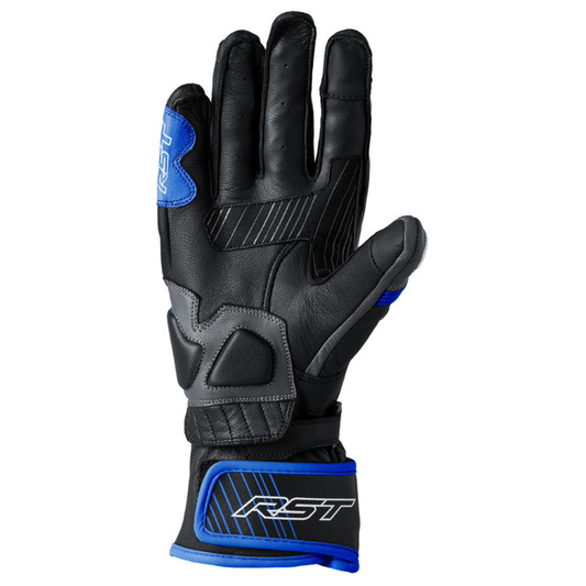 RST Fulcrum (CE) Leather Gloves - Grey/Blue/Black
