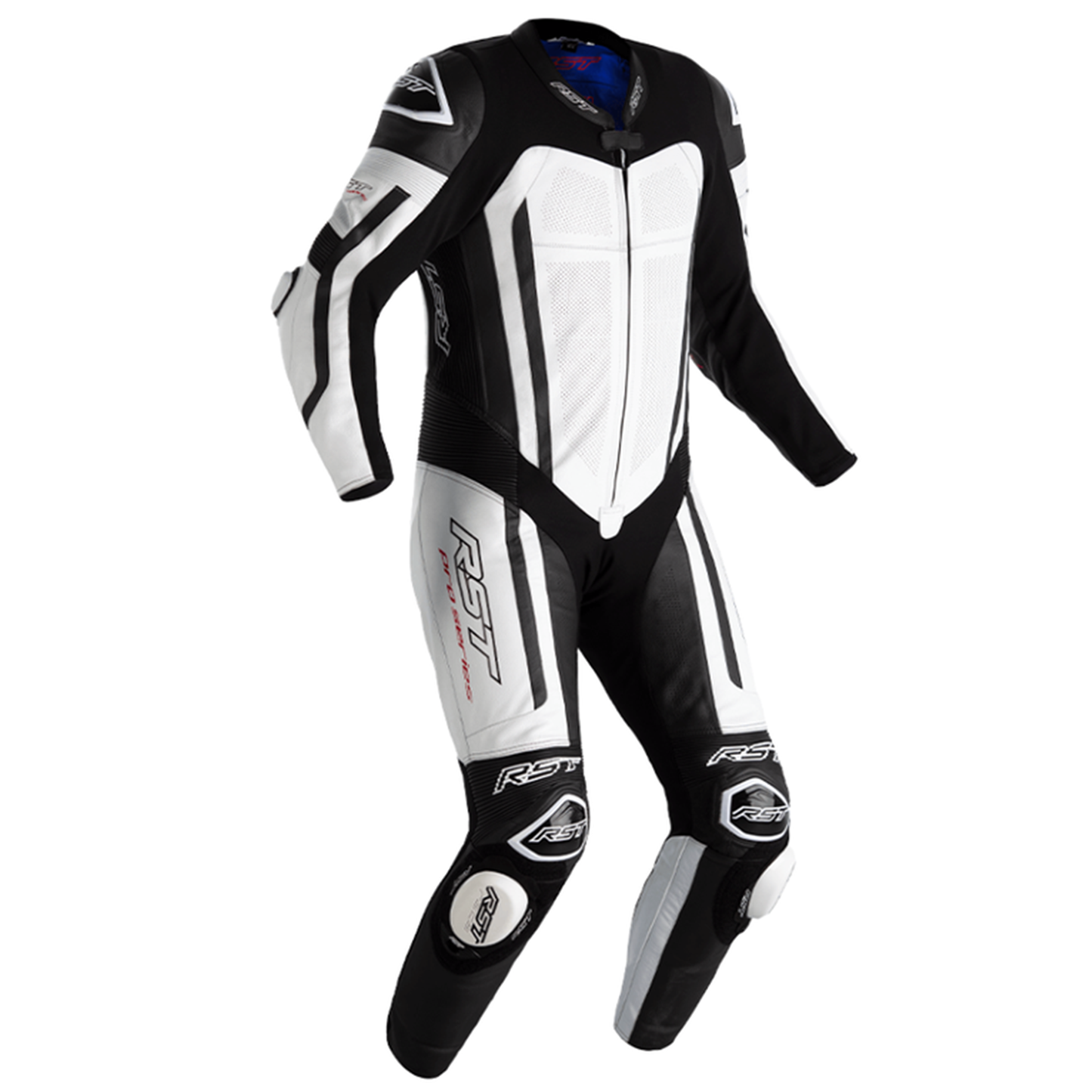 RST Pro Series Evo Airbag Men's Leather Suit - White/Black/White