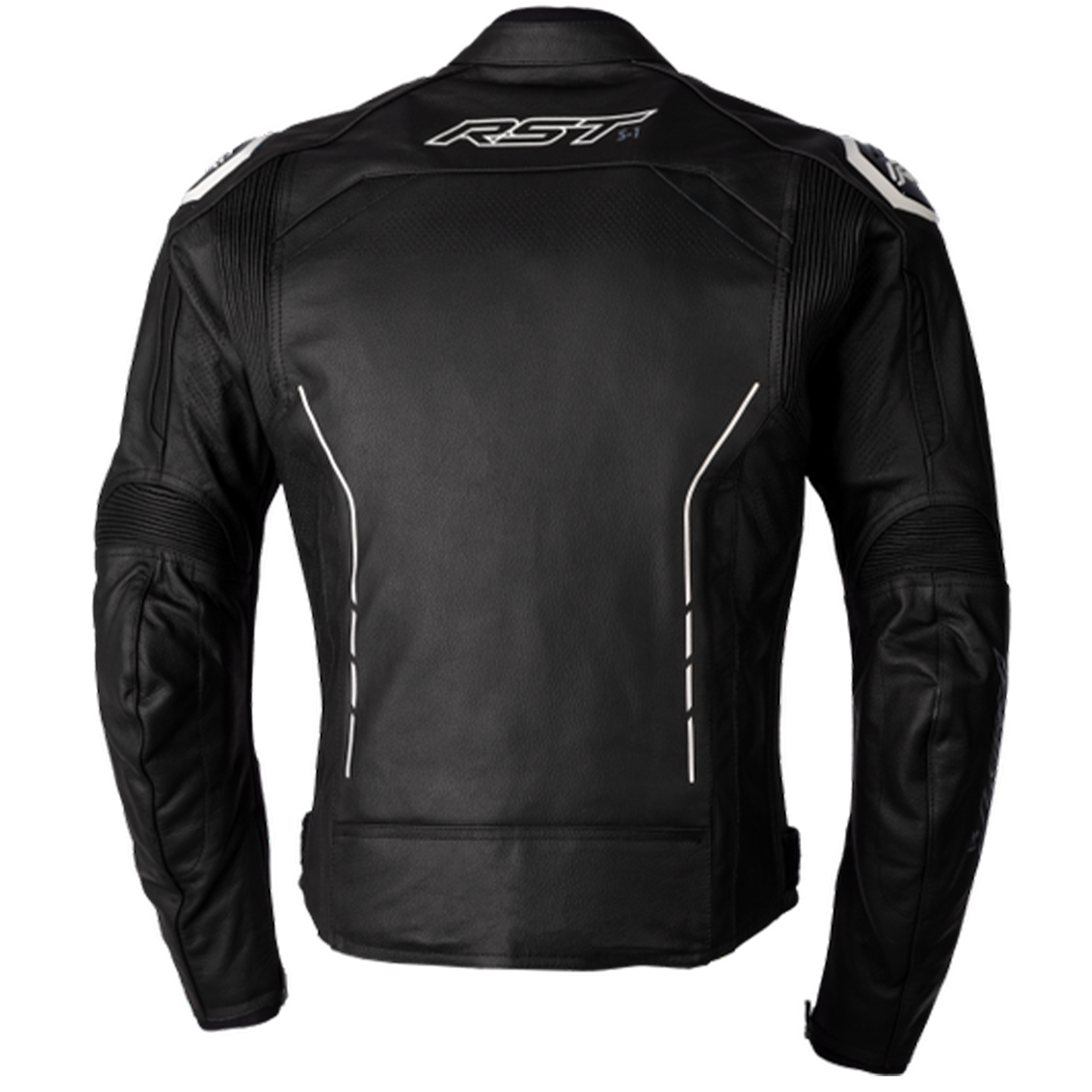 RST RST S1 (CE) Men's Leather Jacket - Black/White (2977) - Side View