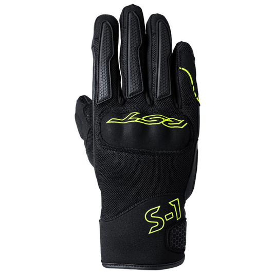 RST S1 Mesh (CE) Gloves - Black/Flo Yellow