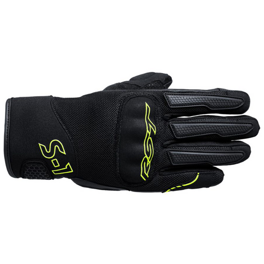 RST S1 Mesh (CE) Gloves - Black/Flo Yellow
