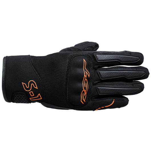 RST S1 Mesh (CE) Gloves - Black/Neon Orange