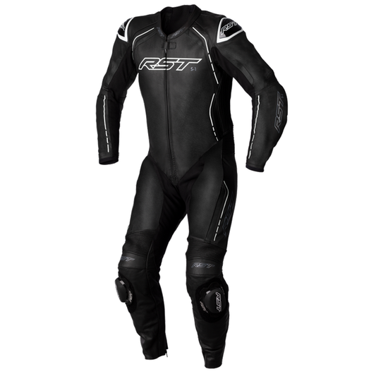 RST S1 CE Men's One Piece Leather Suit - Black/White