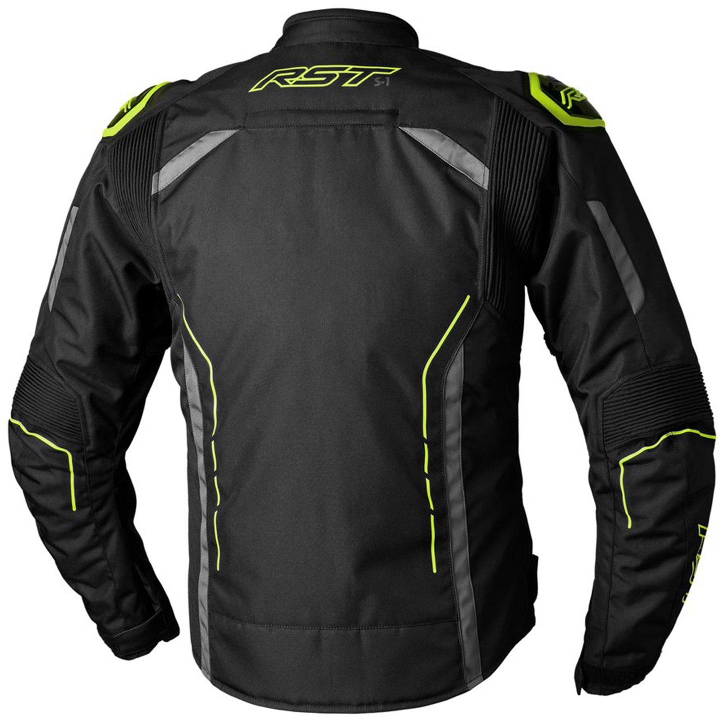 RST S1 CE Men's Textile Jacket - Black/Grey/Flo Yellow (2559)