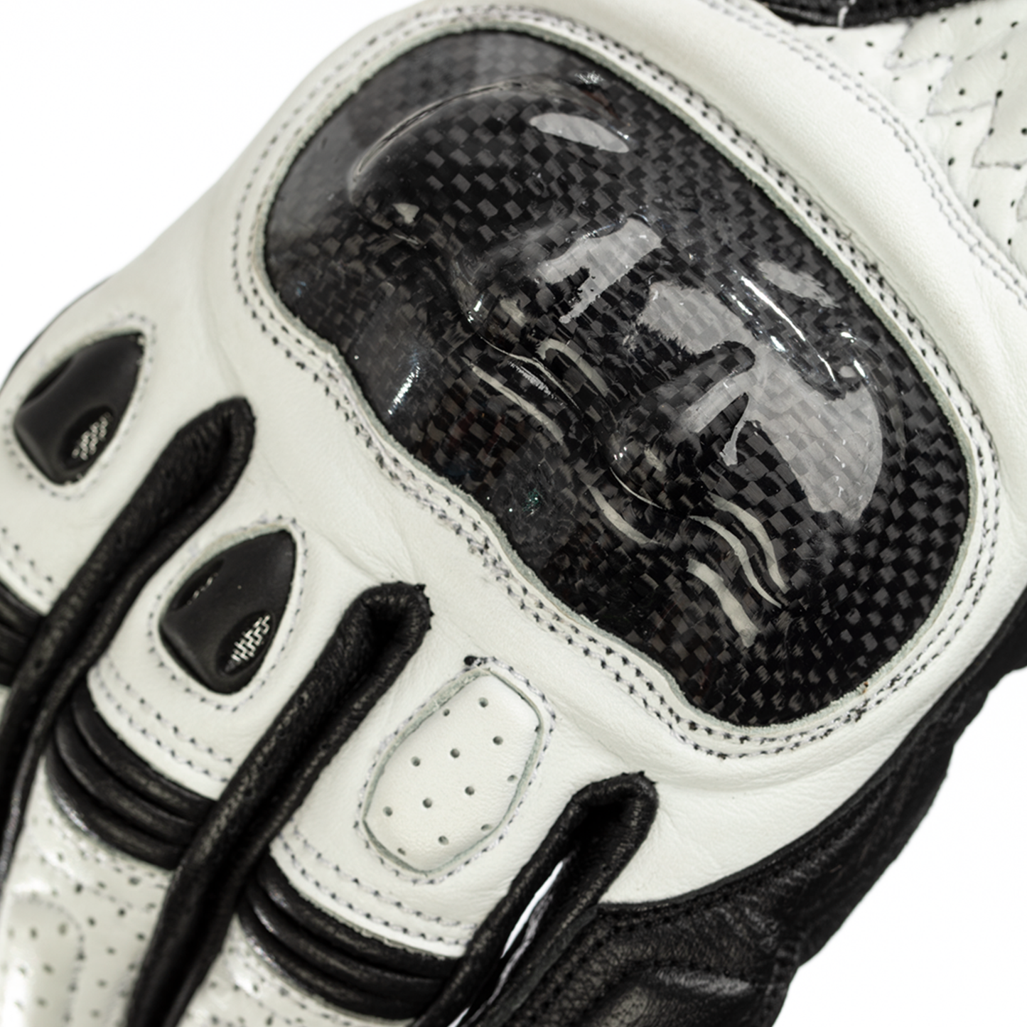 RST Stunt 3 III Ladies Leather Riding Gloves - CE Approved - White