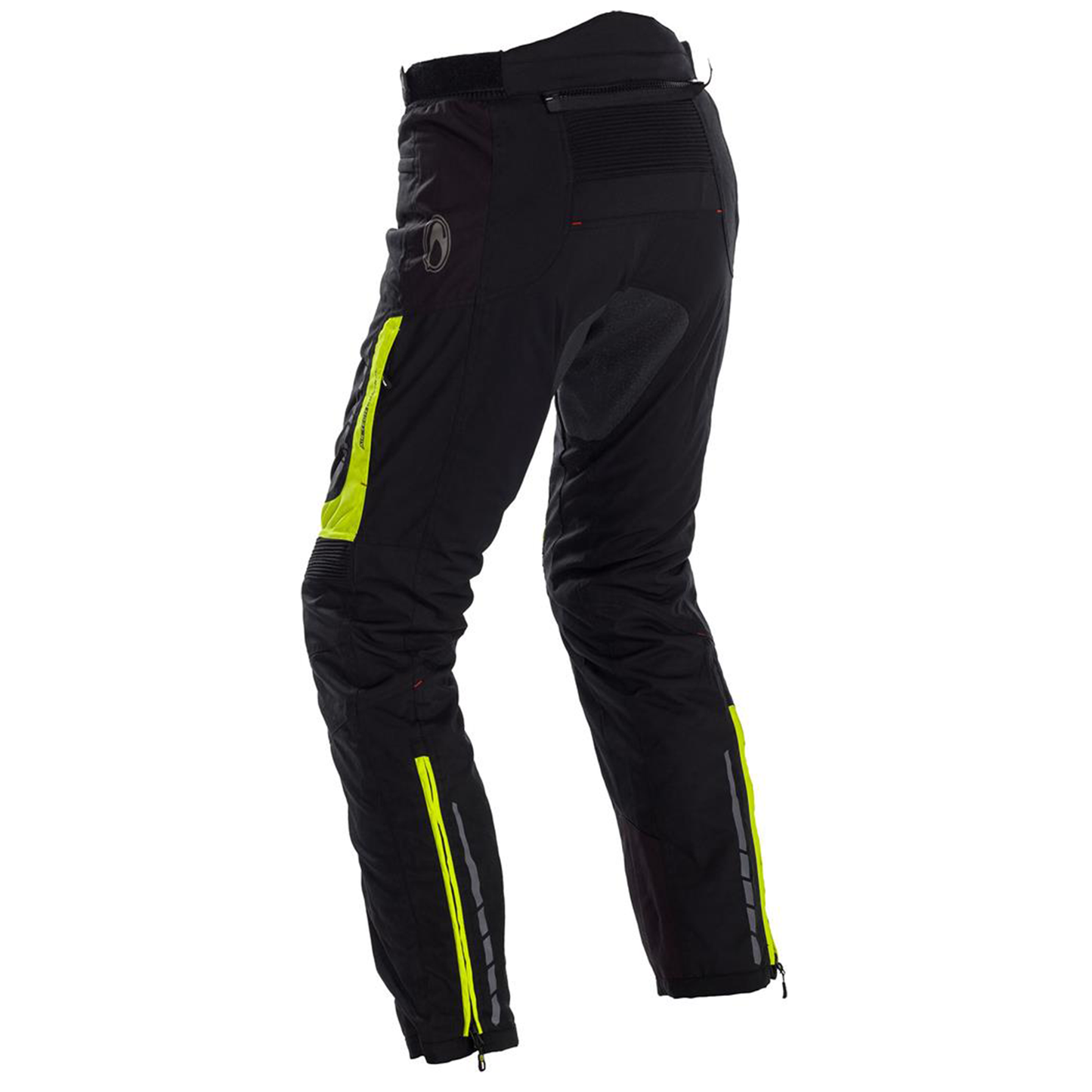 Richa Richa Colorado Textile Regular Trousers - Black/Flo Yellow - Side View