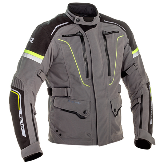 Richa Infinity 2 Pro Textile Jacket - Titanium/Flo Yellow