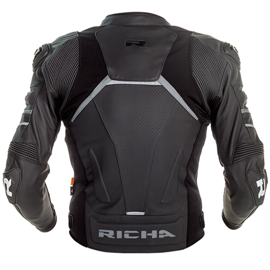 Richa Mugello 2 Leather Jacket - Black/Grey