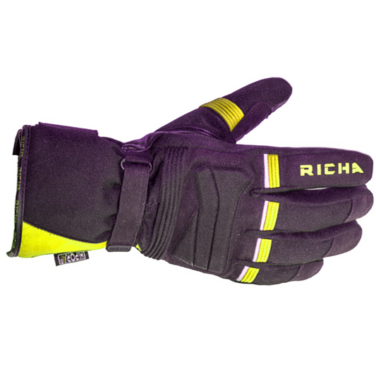 Richa Peak Gloves - Black/Flo Yellow