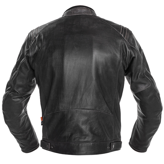 Richa Retro Race 3 Leather Jacket - Anthracite/Brown