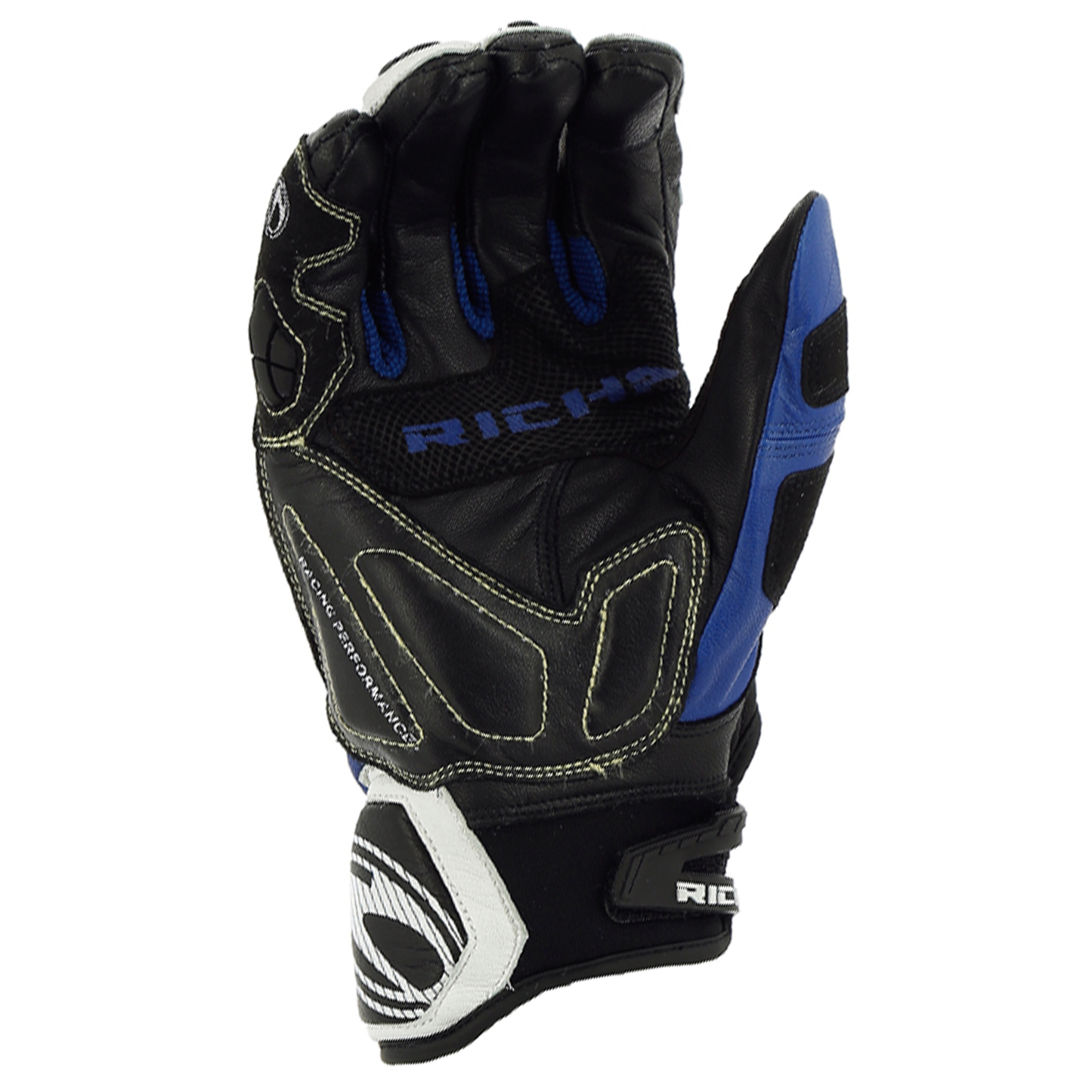 Richa Richa Stealth Evo Gloves - Black/White/Blue - Side View