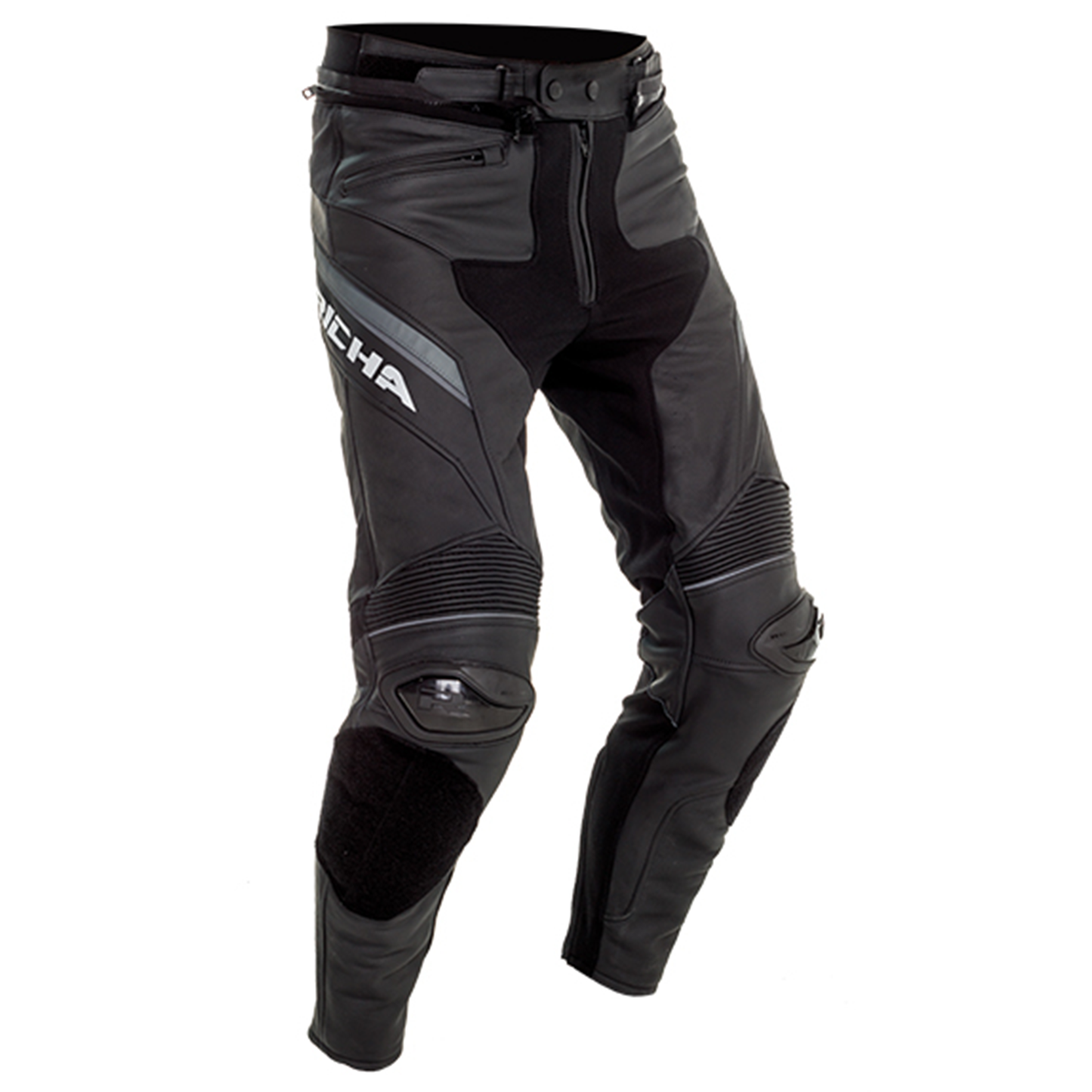Richa Richa Viper Street Pants - Black/Titanium - Front View