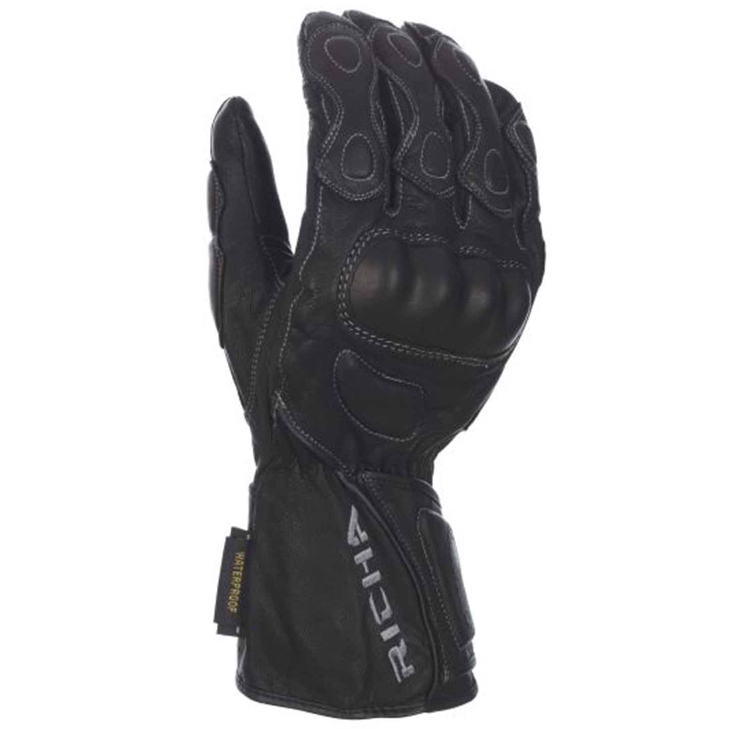 Richa Richa Waterproof Racing Short Glove - Black - Front View