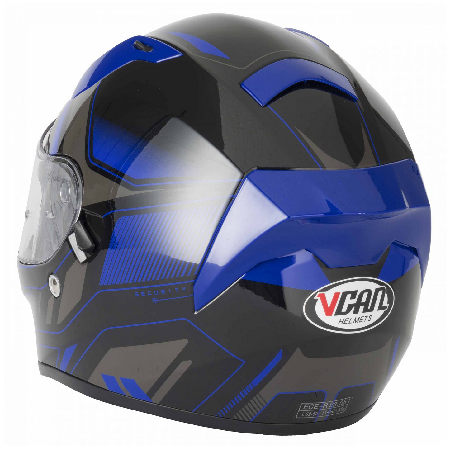 Vcan V128 - Helvet Blue - Free Dark Visor