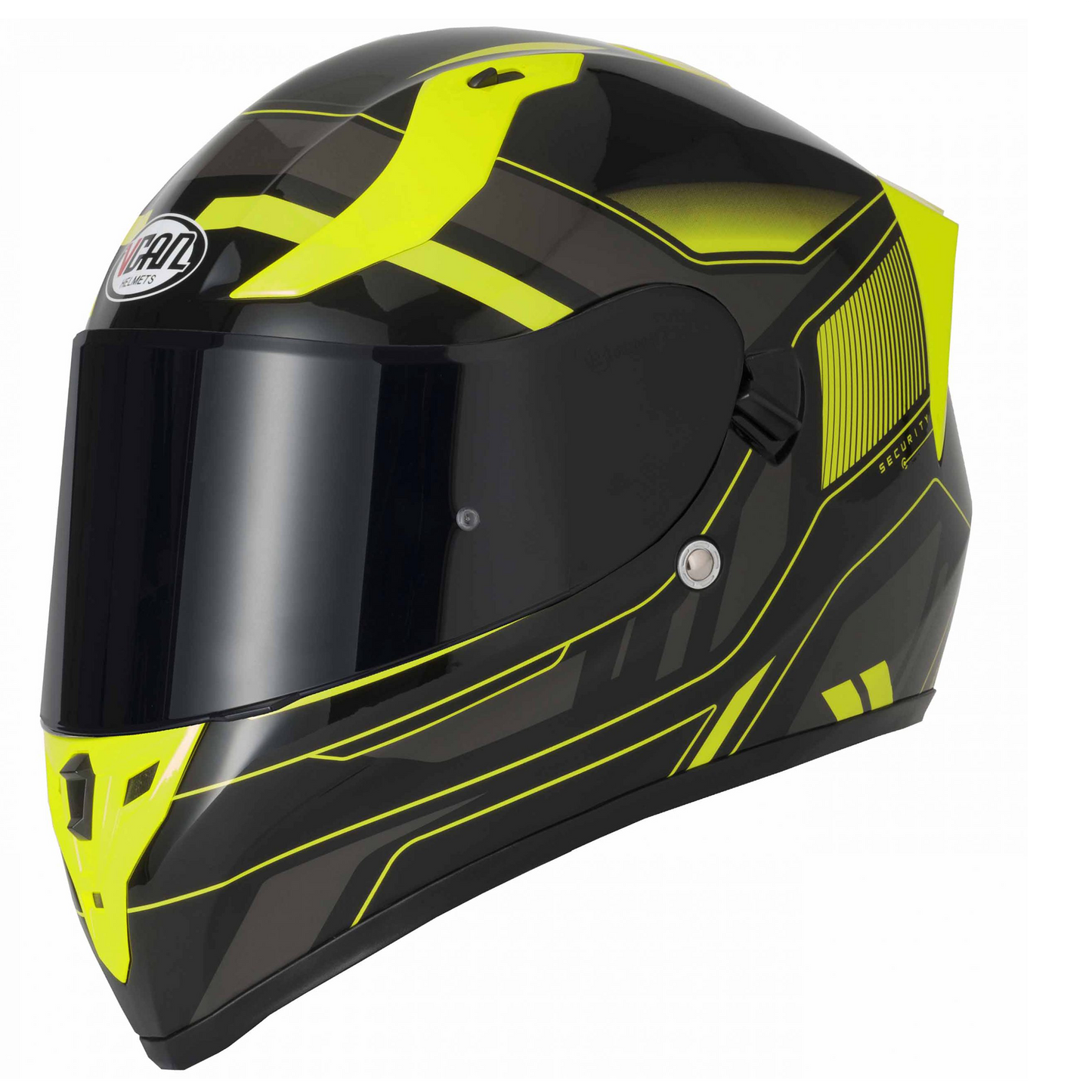 Vcan V128 - Helvet Yellow - Free Dark Visor