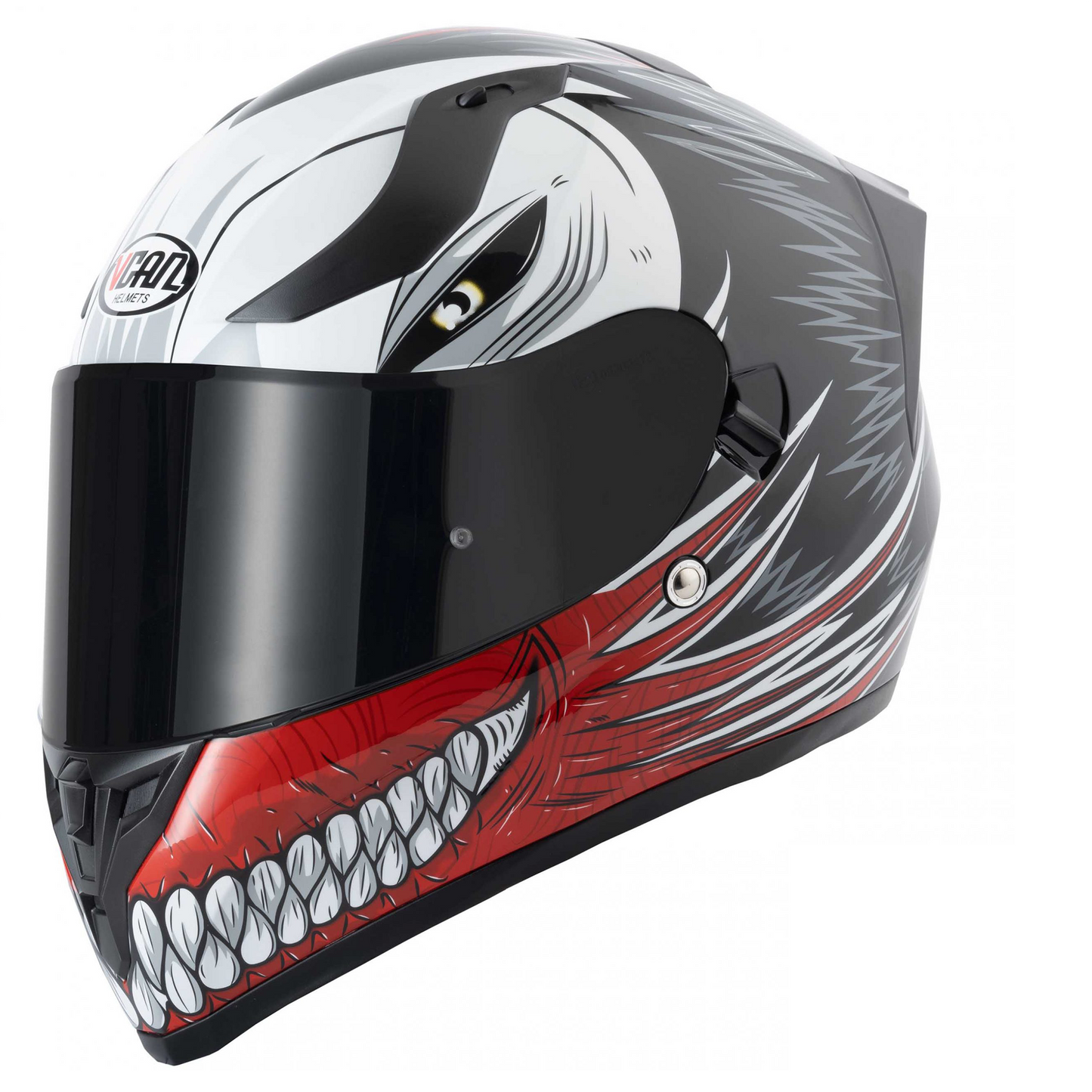 Vcan V128 - Hollow Red - Free Dark Visor